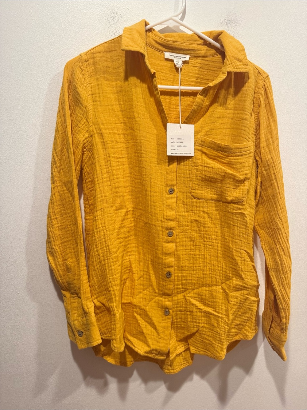 Beachlunchlounge Alessia long-sleeve gauze cotton shirt